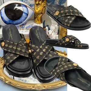 🆕 DONNA KARAN NEW YORK 🧿 NWOB Harisa X-Band Slip On Espadrille Sandal, Sz US 7